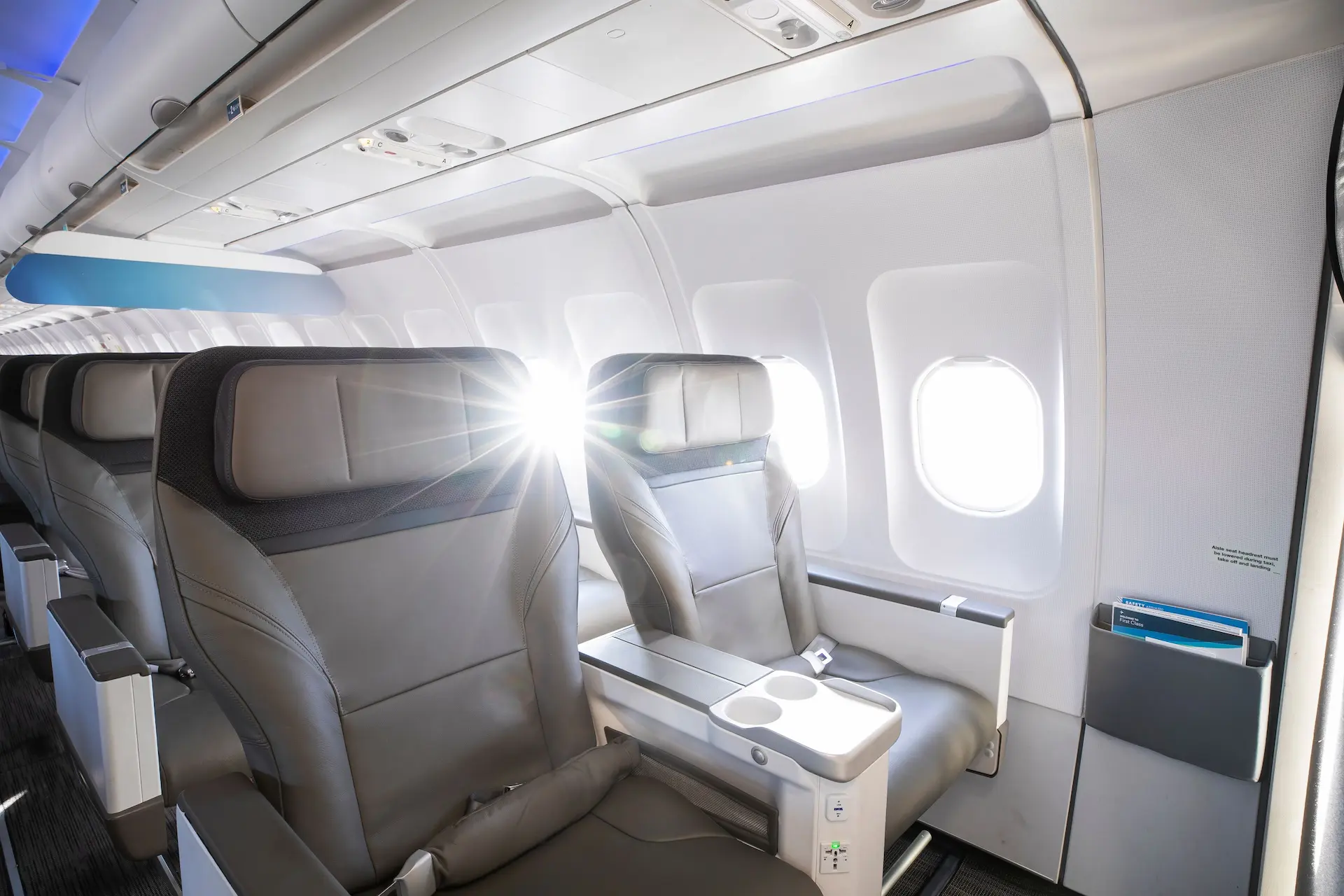 First Class seat in Alaska Airlines