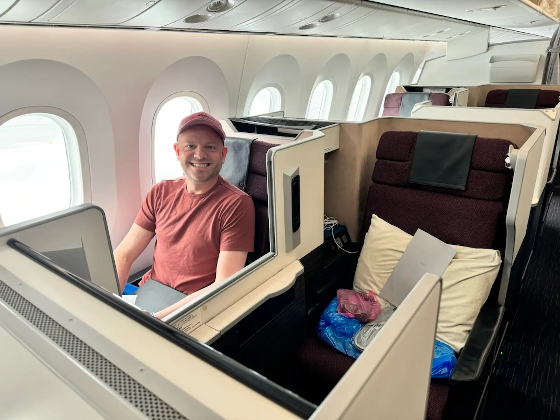Business Class Cabin in Japan Airlines