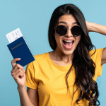 Traveler holding passport and boarding pass, highlighting 2026 airline check-in rules and deadlines.