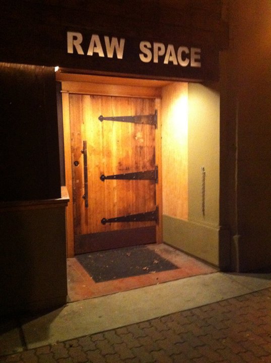 The entrance to Raw Space — a converted 1889 Masonic temple in downtown Ellensburg.